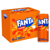 Fanta orange soft drink 6 x 250ml - British product