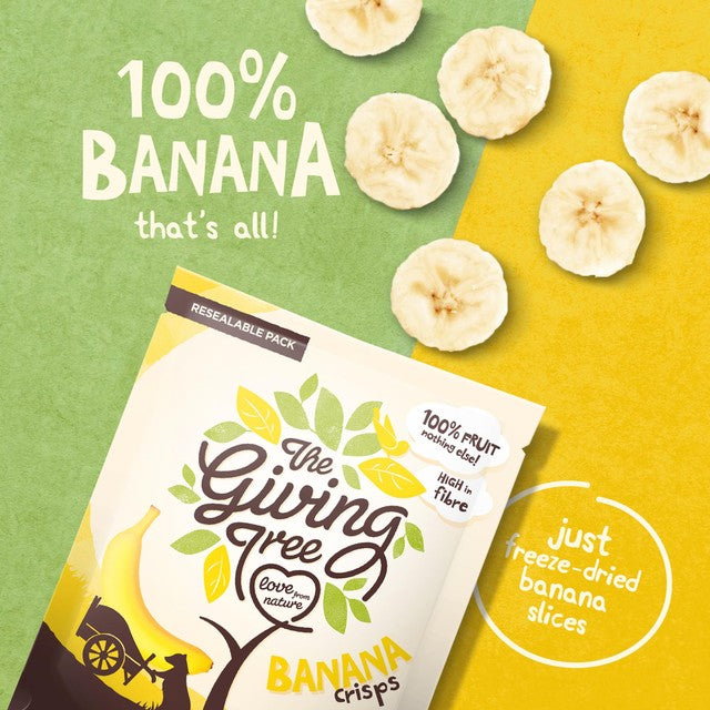 Giving Tree freeze dried banana crisps 38g, UK version