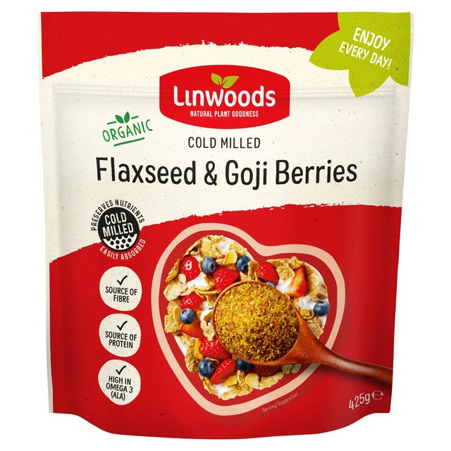 Linwoods milled flaxseed and goji berries seed mix 425g, UK version