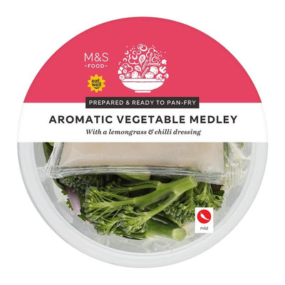 M&S Aromatic Vegetable Medley with Lemongrass Chilli Dressing Side Dish 250g