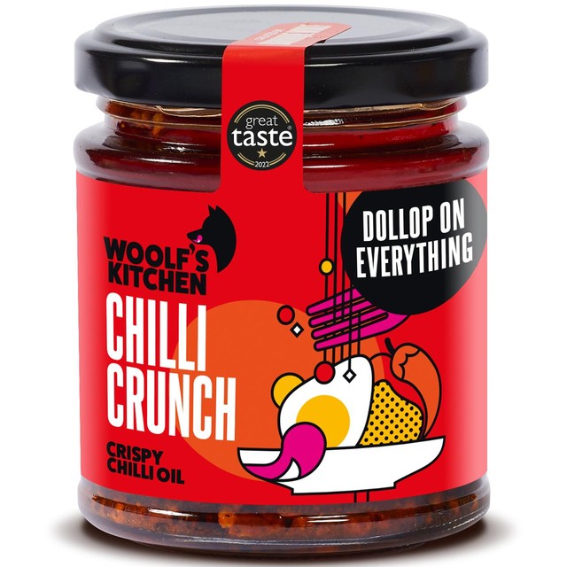 Woolf's Kitchen Chilli Crunch crispy chilli oil 175ml (British brand)