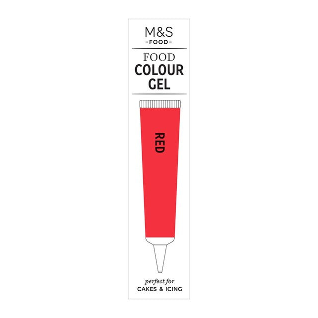 M&S red food colouring gel 19g, imported from the UK
