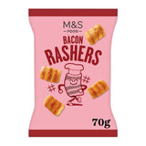 M&S M&S Bacon Rashers Crunchy Wheat Snacks 70g- Buy online at McGrocer