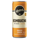 Remedy ginger lemon kombucha 250ml, imported from the UK