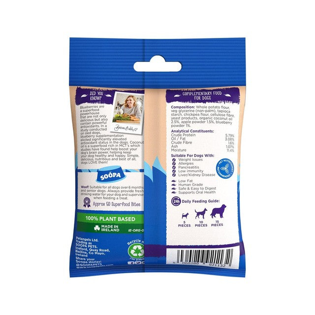 Soopa Apple & Blueberry Healthy Bites dog treats 50g (British brand)