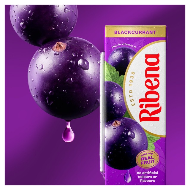 Ribena blackcurrant juice drink cartons, imported from the UK