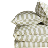 M&S M&S Cotton Rich Geometric Bedding Set Super King Size Green Mix- Buy online at McGrocer