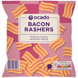 Ocado Bacon Rashers snacks 150g, imported from the UK
