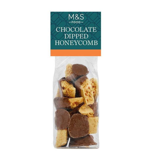 M&S Chocolate Dipped Honeycomb 200g, imported from the UK