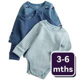 M&S baby bodysuits navy car prints 18-24 months imported from the UK
