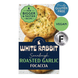 M&S White Rabbit Gluten Free Roasted Garlic Focaccia Sourdough Bread 2 x 135g- Buy online at McGrocer