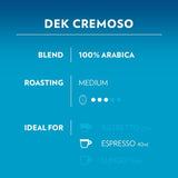 Lavazza Dek Cremoso coffee capsules 16 capsules, UK version