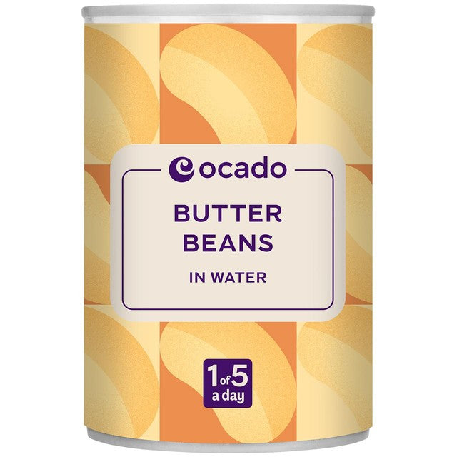 Ocado butter beans in water 400g, imported from the UK