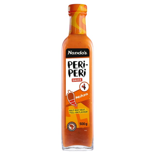 Nando's peri-peri sauce medium 500g, imported from the UK