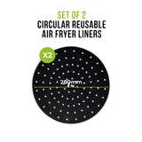 Tower air fryer liners pack of 2 black 28cm, UK version