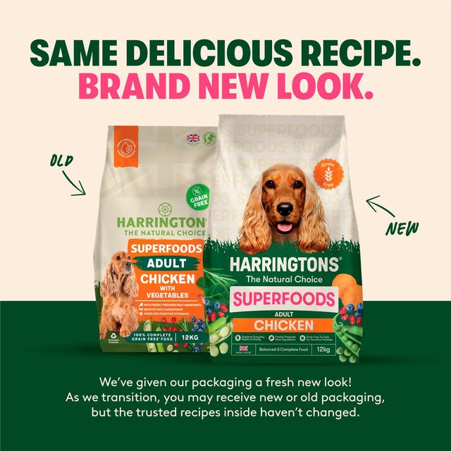 Harringtons dry dog food chicken 12kg, UK version