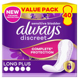 M&S Always Discreet Adult Incontinence Liners Long Plus Value Pack 40 Count- Buy online at McGrocer