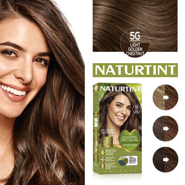 Naturtint hair colour gel Light Golden Chestnut 5G, imported from the UK