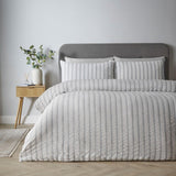 M&S Catherine Lansfield So Soft Seersucker Stripe King Duvet Set- Buy online at McGrocer