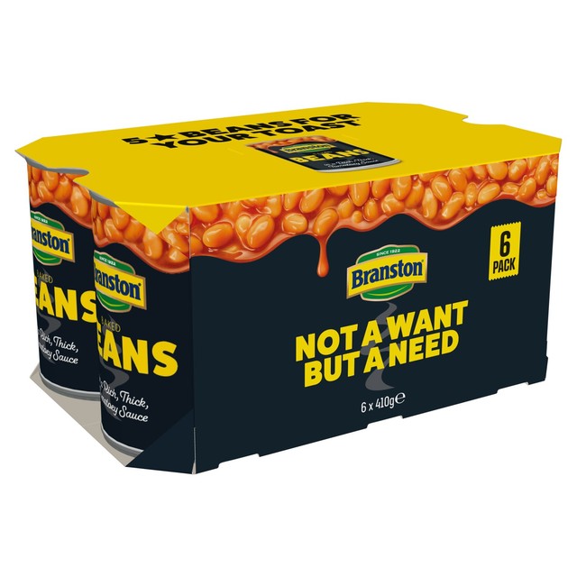 Branston baked beans in tomato sauce 6 x 410g cans - British product
