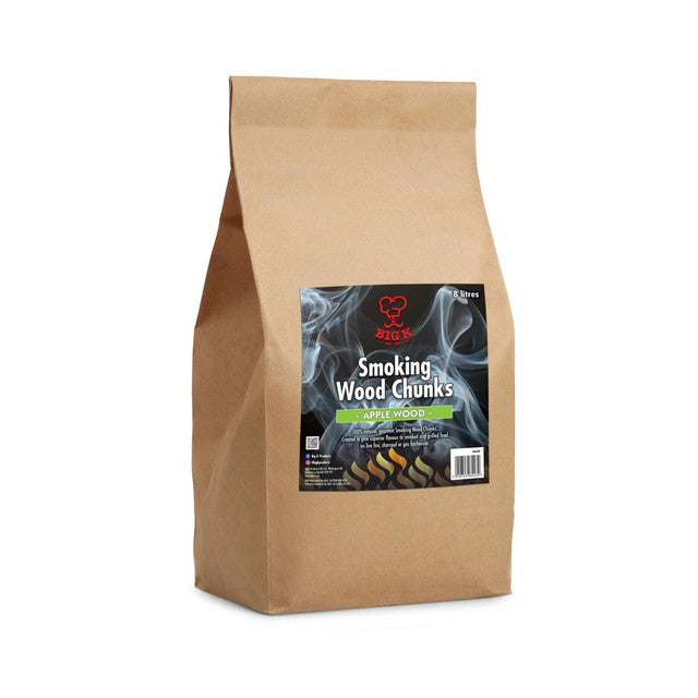 Big K apple wood smoking chunks 8L - British product