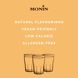 Monin Salted Caramel No Added Sugar syrup 250ml, imported from the UK