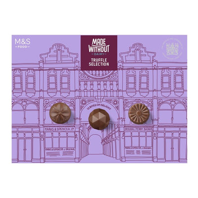 M&S M&S Made Without Chocolate Selection Assorted Truffles Vegan Chocolate Box 120g- Buy online at McGrocer