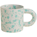 M&S mint splatter stoneware mug - British product