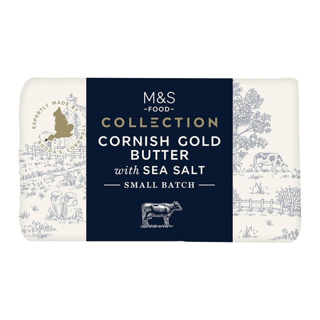 M&S Cornish Gold Butter With Sea Salt 250g, imported from the UK