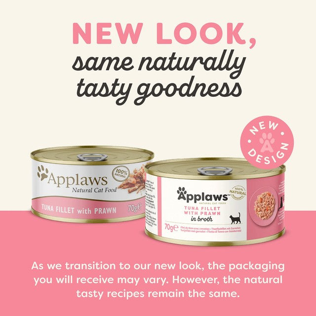 Applaws Tuna with Prawn cat food tin 70g - British product