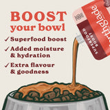 Forthglade bone broth topper for dogs rich beef (British brand)