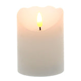 M&S Festive LED White & Cream Candle 10cm- Buy online at McGrocer