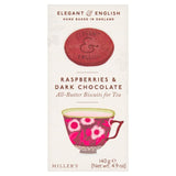 MILLER'S raspberries and dark chocolate biscuits 140g, imported from the UK
