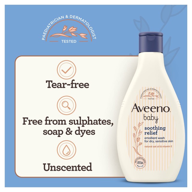 Aveeno baby soothing relief emollient wash 250ml - British product