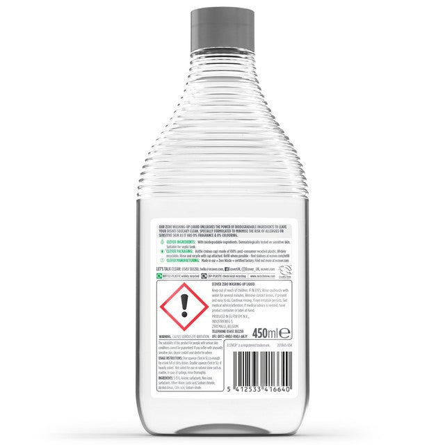 Ecover Zero Washing Up Liquid 450ml - British product