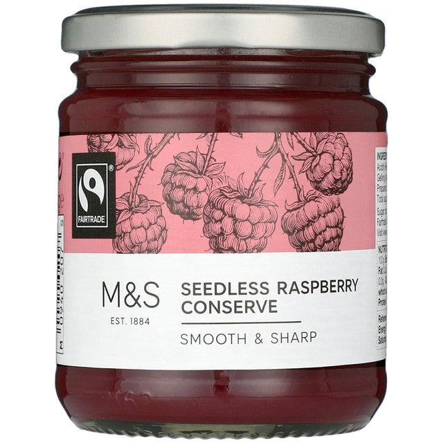 M&S seedless raspberry conserve 340g, imported from the UK