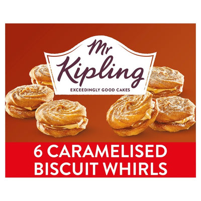 M&S Mr Kipling Caramelised Biscuit Whirl Shortcake Whirls 6 Pack- Buy online at McGrocer