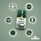 Natures Aid Vitamin B12 tablets 1000ug 90 count, imported from the UK