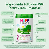 HiPP organic follow on milk powder for babies from 6 months, 800g tin, UK version