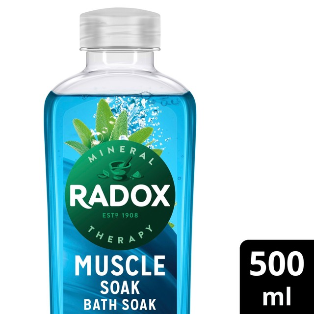 Radox muscle soak bath soak with sea minerals and sage 500ml, imported from the UK