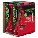GREEN COLA Sour Cherry sugar-free cola 4 x 330ml cans, UK version
