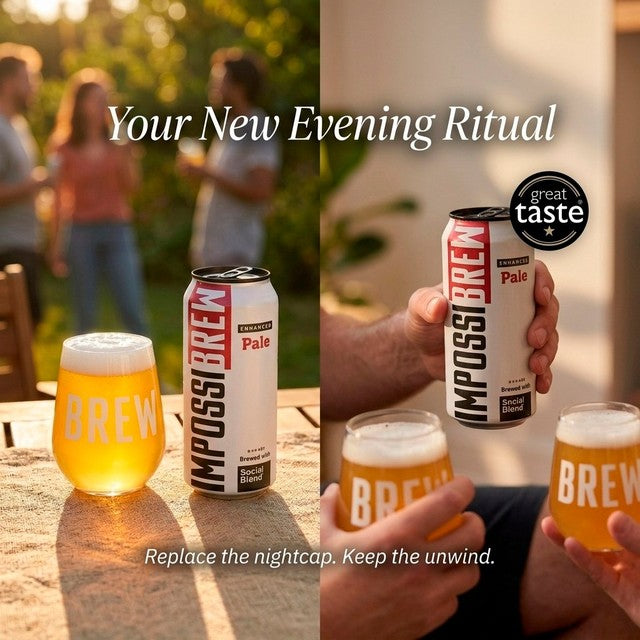 Impossibrew Hazy Pale alcohol-free beer can, imported from the UK