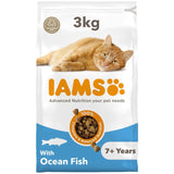 M&S IAMS 7+ Years Senior Dry Cat Food Ocean Fish 3kg- Buy online at McGrocer
