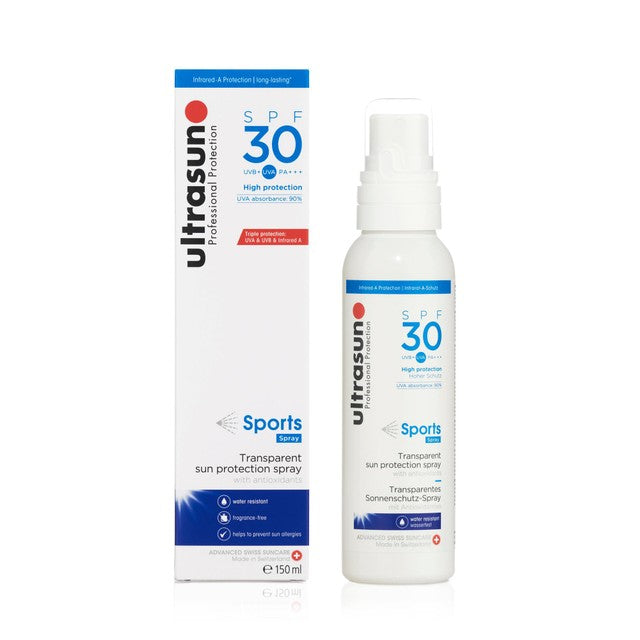 Ultrasun SPF 30 sports spray sunscreen 150ml (British brand)