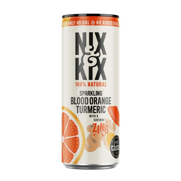 Nix & Kix Blood Orange & Turmeric Sparkling Drink 250ml