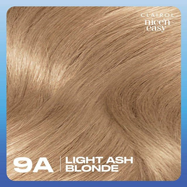 Clairol Nice'n Easy 9A Light Ash Blonde hair dye - British product