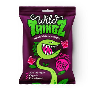 Wild Thingz Fruity Flyers Organic Plant-Based Gummy Sweets 130g