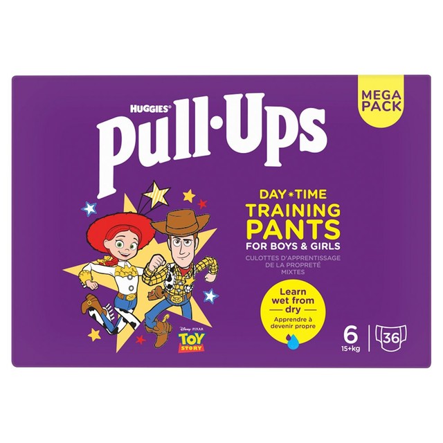 Huggies Pull Ups Unisex Nappy Pants Size 6 Pack, UK version