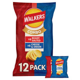 Walkers Ready Salted and Cheese & Onion crisps multipack 12 pack (British brand)