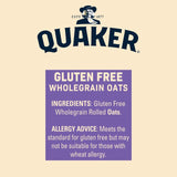 Quaker Gluten Free Oats Cereal 510g, imported from the UK